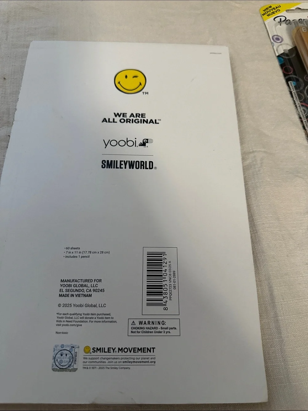 SmileyWorld Weekly Planning Pad - Light Blue & White and Ink Joy pens NWT
